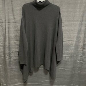 Forte cashmere black turtle neck oversized sweater /‎ Size L / Box 17-13